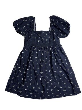 Blue Floral Babydoll Dress